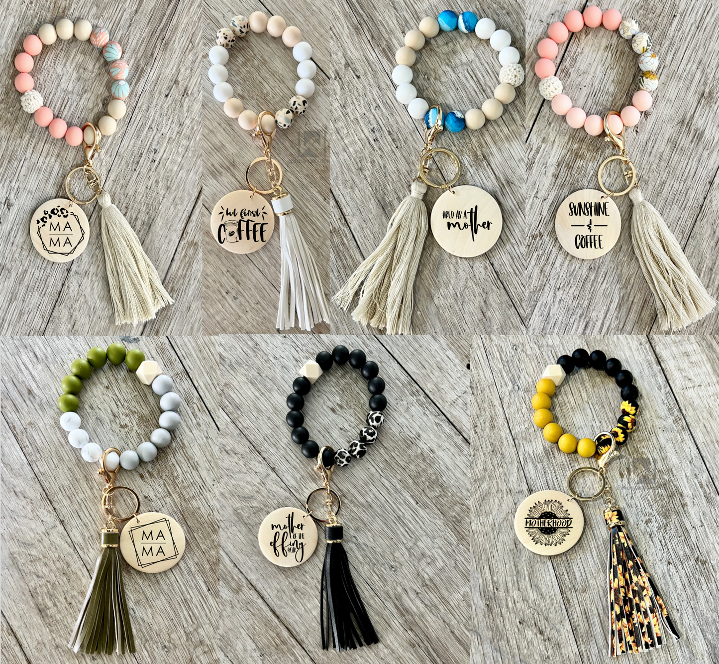 Keychain Wristlets -  MOM LIFE